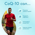 Clear Formulas Quick Absorption CoQ10 200mg high stability ubiquinone capsules close up
