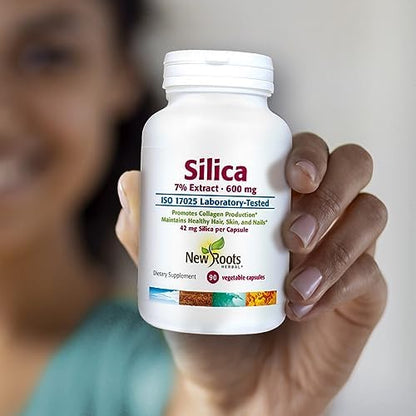 Label details of New Roots Herbal Silica 600mg supplement