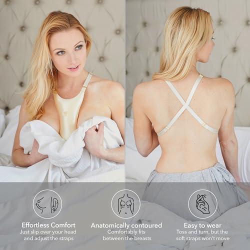 Side view of Intimia breast support pillow for wrinkles