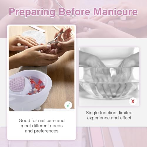 Electric Nail Soaking Bowl Manicure Bath Bowl Vibration Nail Spa Massage Nail Salon Bowl with 7 Modes for Nail Caring - Image 3