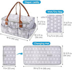 Moteph nursery storage tote showing internal dividers and organizational layout