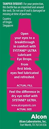 Portable small size Systane Ultra lubricant drops for daily eye protection.