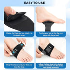 Close up of the breathable fabric and Velcro closure on the ERGOfoot arch support wrap.