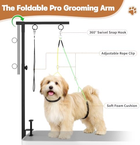 MHACVVO grooming arm folded for storage