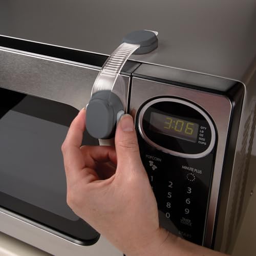 Adhesive backing application side of the Safety 1st home decor cabinet lock