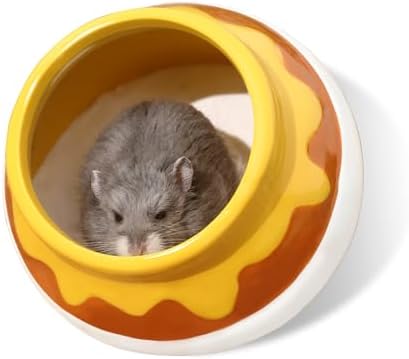 Hamster Sand Bath Container Small Animals Shower and Digging Bathroom Toilet, Ceramics Honey Pot Bathtub for Dwarf Hamster, Syrian Hamster, Gerbils, Hedgehogs, Mice, Rats, Lemming - Image 2