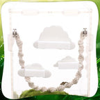 Jumping Spider Enclosure Accessories Kit 5 PCS - Include Cloud Platforms with Magnetic Mounting for Climbing, Feeding and Decorating, Natural Jumping Spider Rope Bridge Swings for Medium Spider Tanks - Image 4
