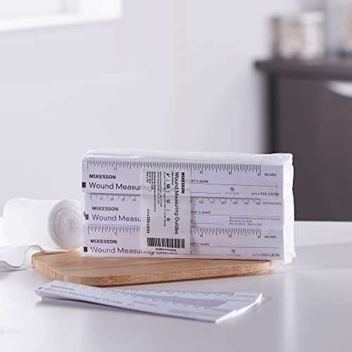 Pack of fifty single use disposable paper rulers for clinical healthcare providers
