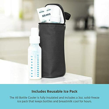 J.L. Childress cooler bag holding two newborn bottles