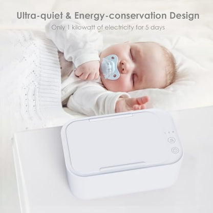 Side profile of portable diaper wipe warmer