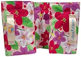 Compact trifold portable design of the sustainable shopping cart handle protector fitting easily inside a pocket.