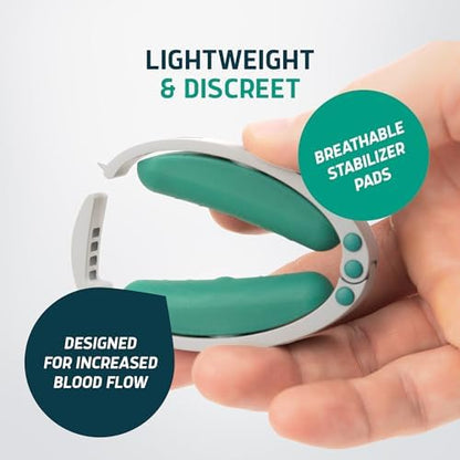Lunderg male incontinence device with three removable top pads in different sizes.