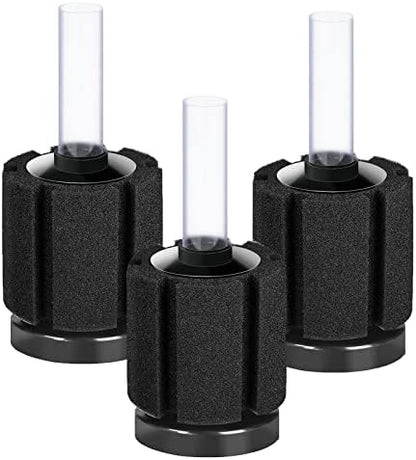 AQUANEAT biochemical sponge filtration system pack of three for nano aquariums.