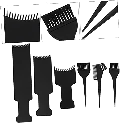 Close up of hair dye tinting brushes for home salon use