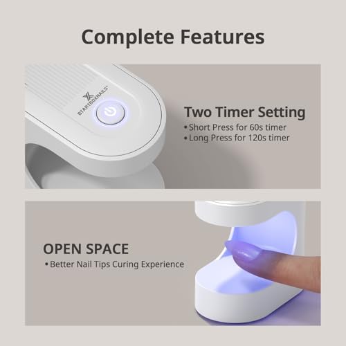 Authentic USA imported mini nail dryer packed in a travel friendly setup alongside its power cable.