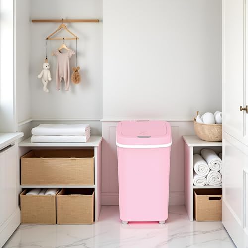 Delletir nursery trash can interior compartment and bag ring