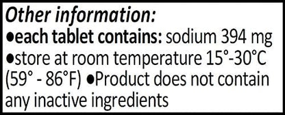 Top perspective of the authentic CitraGen salt tablets bottle showing the secure tamper-evident protective safety seal under the white cap.