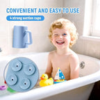 JOY ANAN baby bath rinse cup being used to pour water gently during toddler bath time.