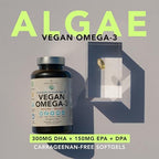 Amandean vegan omega 3 softgels product packaging showing nutritional panel and ingredients