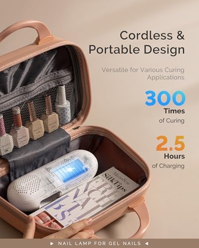 MelodySusie cordless nail lamp illuminated light beads in operation