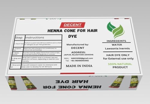 Close up of thirty gram henna cones showing the precise applicator tip.