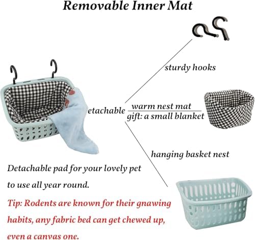 Durable plastic hanging basket for hamsters sugar gliders and pet rats