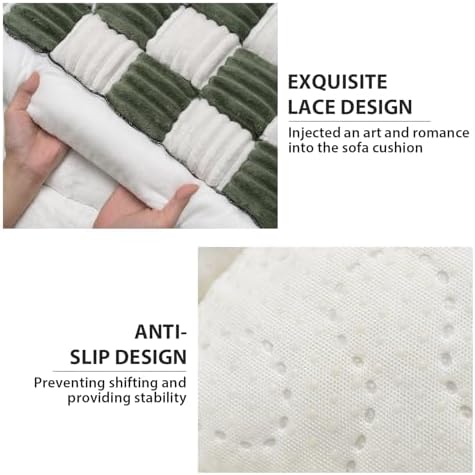 Close up view of the quilted stitching and modern plush fabric