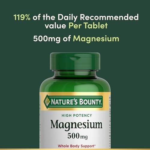 Nature's Bounty high potency daily mineral supplement showing the coated tablets for easy swallowing.