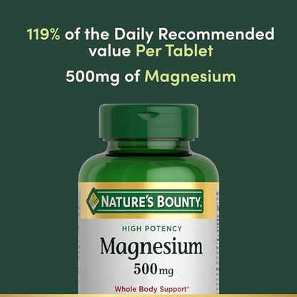 Nature's Bounty high potency daily mineral supplement showing the coated tablets for easy swallowing.