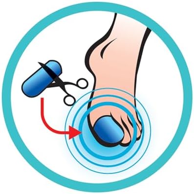 Trimmable gel toe caps for customized hallux protection and relief.