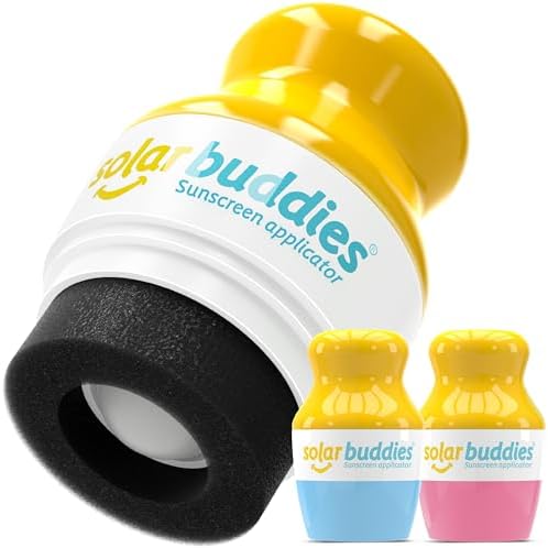 Solar Buddies sunscreen applicator blue and pink duo pack front view