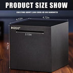 Hizgo unopenable money safe top angle showing small coin and cash slot