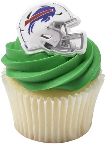 Food safe NFL helmet ring on chocolate cupcake