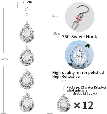 Close up of highly reflective stainless steel bird deterrent