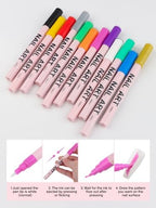 Set of Ebanku acrylic paint nail pens in packaging