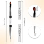 Starfa Lab nail art brush showing rhinestone handle detail