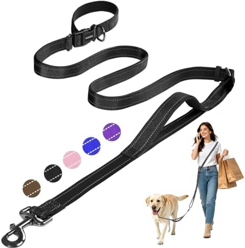 Kazazoo crossbody dog leash variant illustrating the waist belt configuration on a jogger.