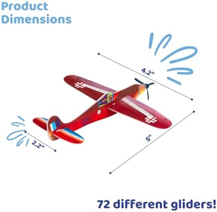 Individually wrapped flying paper planes from the Neliblu seventy-two count party pack.