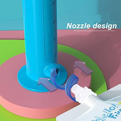 Hygienic blue complementary food extruder for infants close up