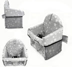 Folded portable baby shopping cart and chair cover