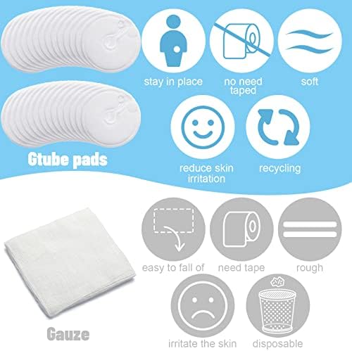 Package of 100 pieces G tube pads for hospital and home care