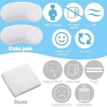 Package of 100 pieces G tube pads for hospital and home care