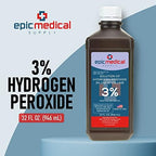 USA imported 3 percent USP hydrogen peroxide topical wash bottle for minor cuts and wound disinfection.