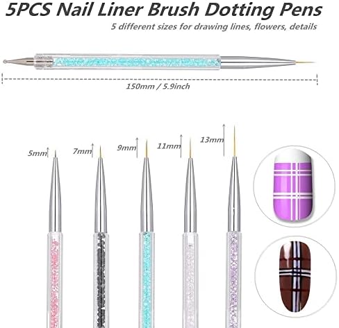 Close up of Fulinjoy dual ended nail dotting pens