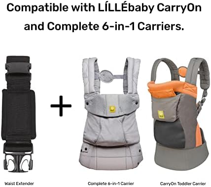 Durable cotton blend baby carrier waistband extension accessory for extended sizes