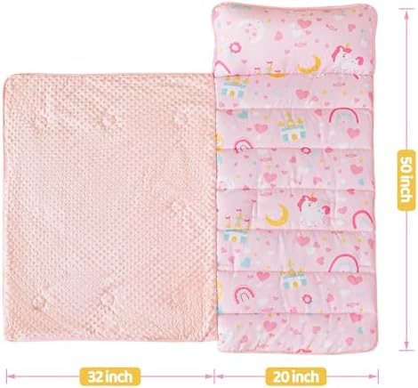 Viviland kindergarten sleep mat showing the built-in name tag feature