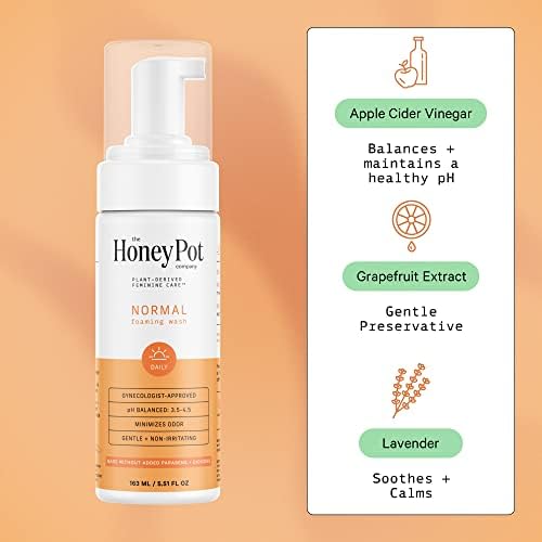 The Honey Pot Normal Foaming Wash herbal infused plant based cleanser.