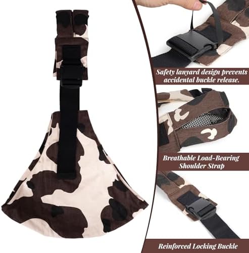 Slumberkiddies hip sling carrier demonstrating secure buckle closure mechanism