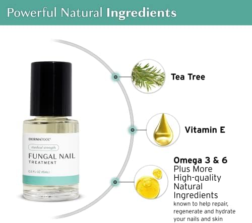 Dermatool antifungal treatment bottle highlighting 1 percent Tolnaftate ingredient.