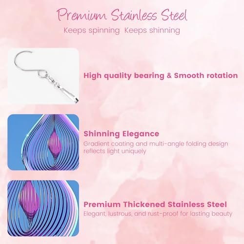 Grpwwt decorative wind spinner set against blurred outdoor background